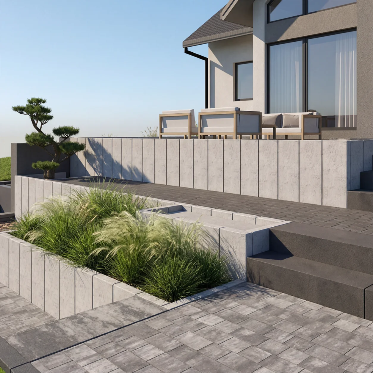 Polbruk Palisada Slim – inspiracja nawierzchni lub aranżacji ogrodowej, zdjęcie 1 z 5